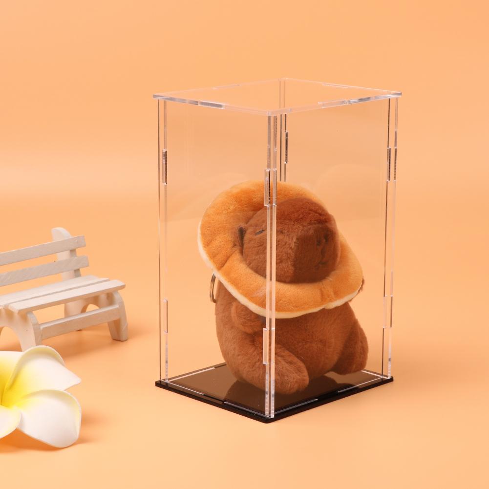 1 st Transparent Akryl Displayfodral Förvaringslåda 11,4x9,7x18cm för Labubu Plyschdockor/Leksaker Organizer Skyddsbehållare