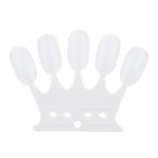 50 ks Crown Shape na falešné nehty Display Polish Color Card Plate Practice Stand
