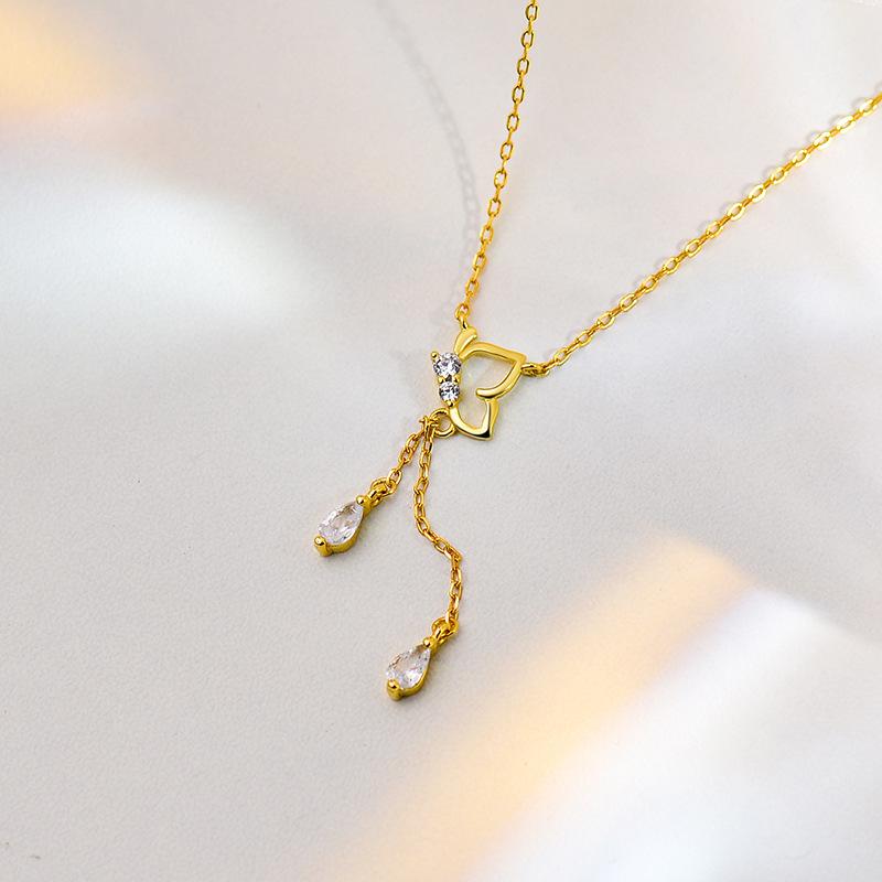 

Ожерелье с кисточками в виде бабочки, Super Fairy, Niche Atmosphere, ленивая французская цепочка на ключицу для женщин