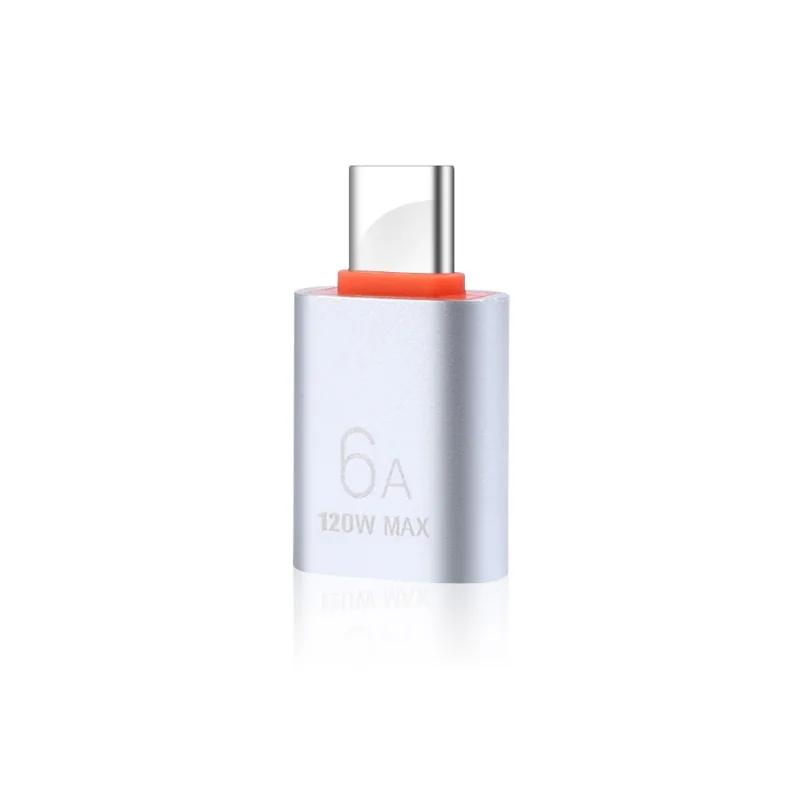 6A USB To Type C OTG Adapter USB-C Male To Type-c Female Charger Converter For Samsung S24 Xiaomi MacBook Data Transfer Adapter