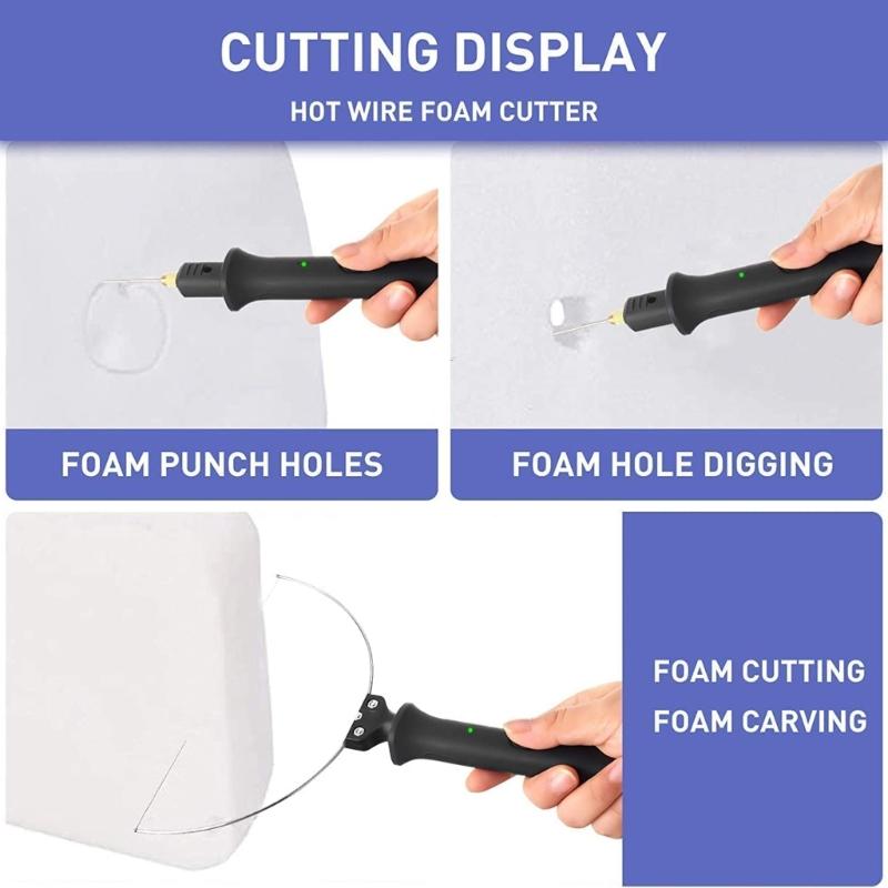 4-in-1 Foam Cutter Hot Wire Cutter with Indicator Light Electric Cutting Machine Pen Tools Foam Cutter Styrofoam Cutter