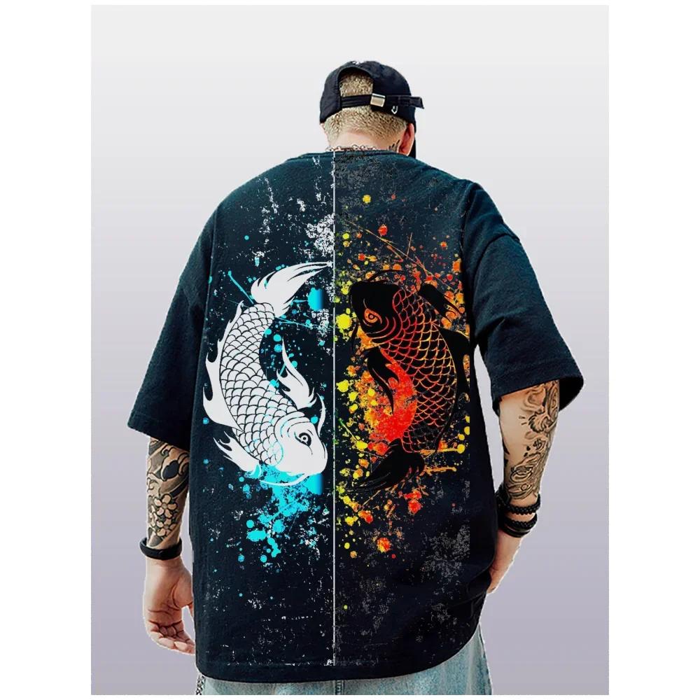 

Футболка свободного покроя с рисунком цветка японской сливы, 3D-печать, свободная уличная трендовая футболка для мужской одежды 3XL