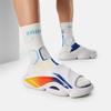 Li Ning Badfive Slide Og Casual Breathable Lightweight Non-Slip Slide Sandals Men Footwear White ABTV007-4