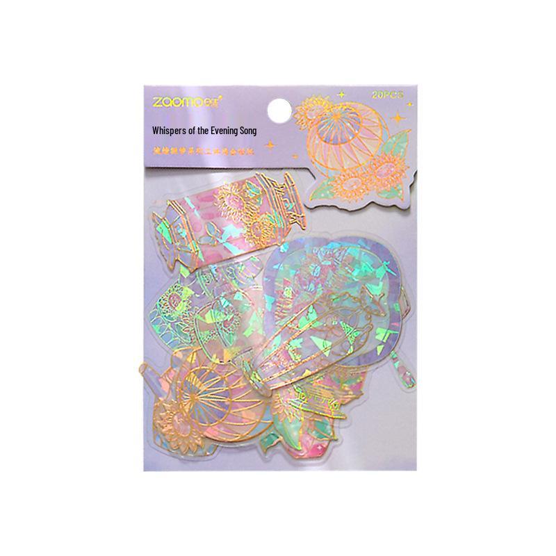 Zaomo PET 3D Flowing Stream Micro Dream Series Antique Journal Stickers