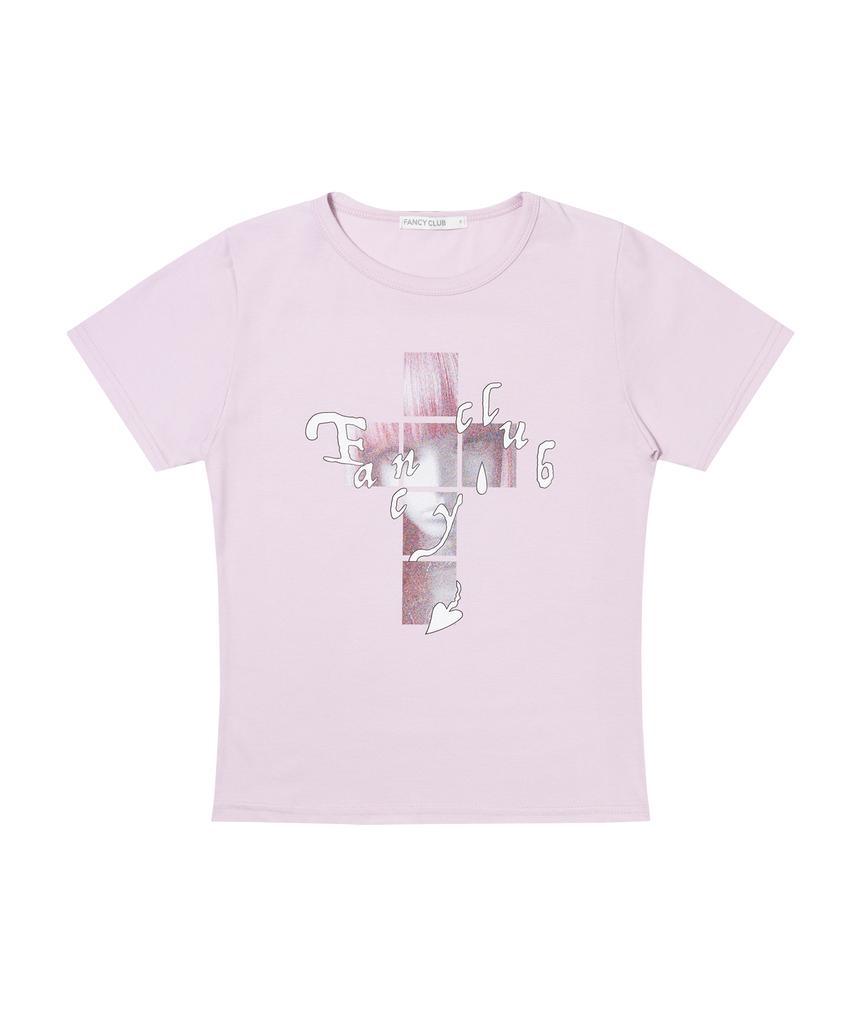 FANCY CLUB Cross Kira Tee (Pink) F26Qb054