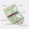 Rfid Multifunctional Travel Passport Wallet Card Holder Women'S Leather Thin Wallet Ticket Cover Holder Zipper Pocket Card Holder