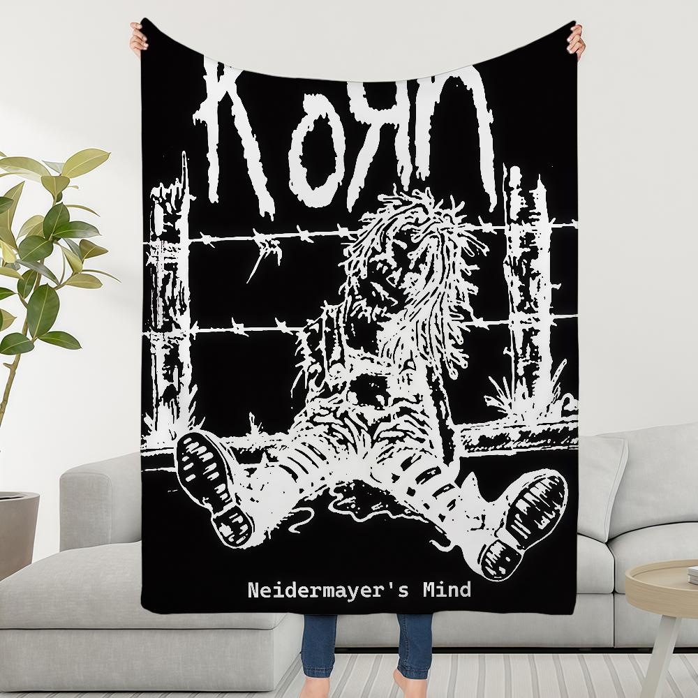 Band Korn Blanket Soft Warm Furry Throw Super Kids Toys Bed Sofa Car Cradle
