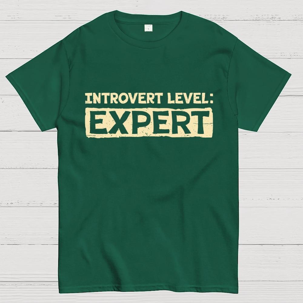 Introvert Level Expert Cotton Summer Casual Cool Loose T-Shirt