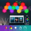 8 Pack Hexagon Light Panels - Smart RGB Hexagon LED Lights Wall Lights with APP & Remote Control Cool Music Sync Gaming Lights for Lving Room,