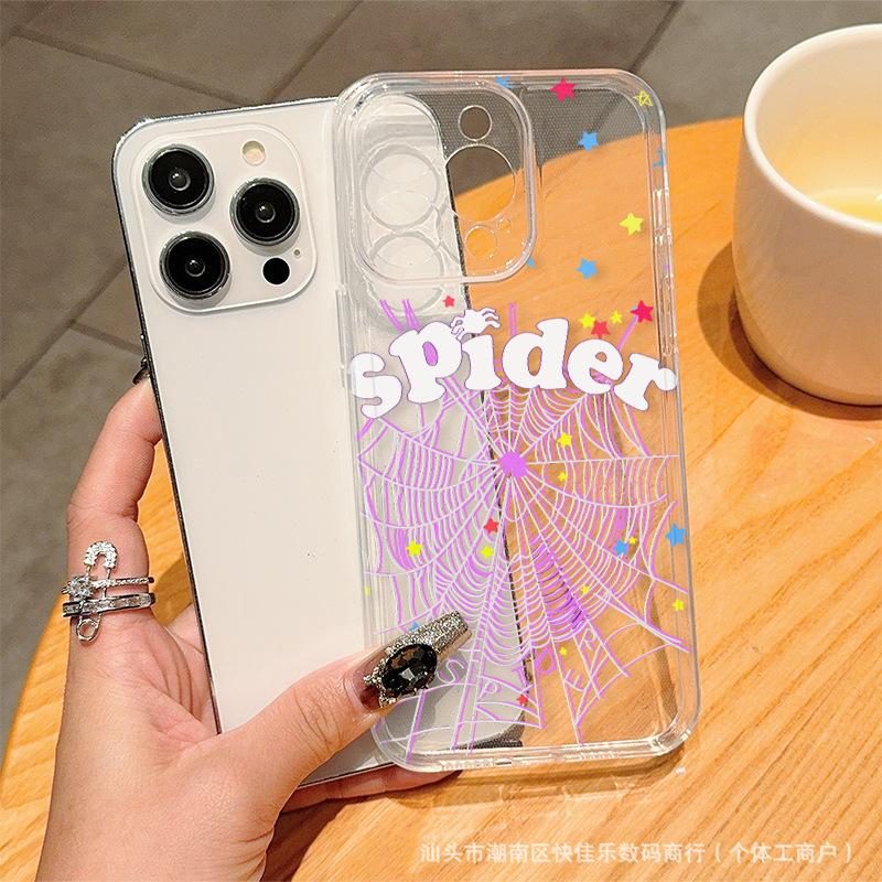 Bunte Spinnennetz-Sterne für iPhone 11/12/13/14/15 Apple 16/17PRO MAX Hülle