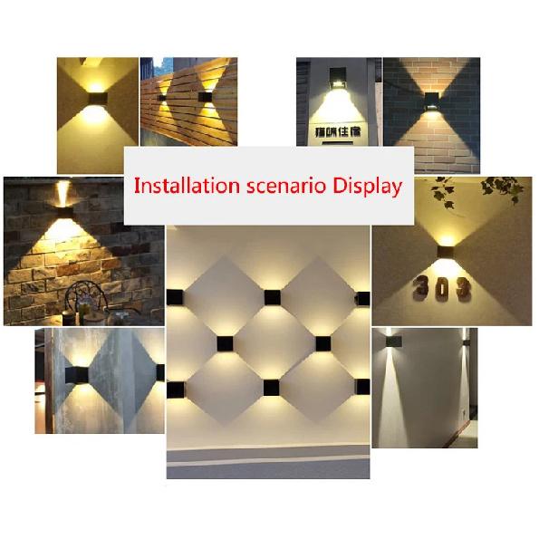6W/10W LED Wall Light Outdoor Waterproof IP65 Porch Garden Wall Lamp & Indoor Bedroom Bedside Decoration Lighting Lamp Aluminum