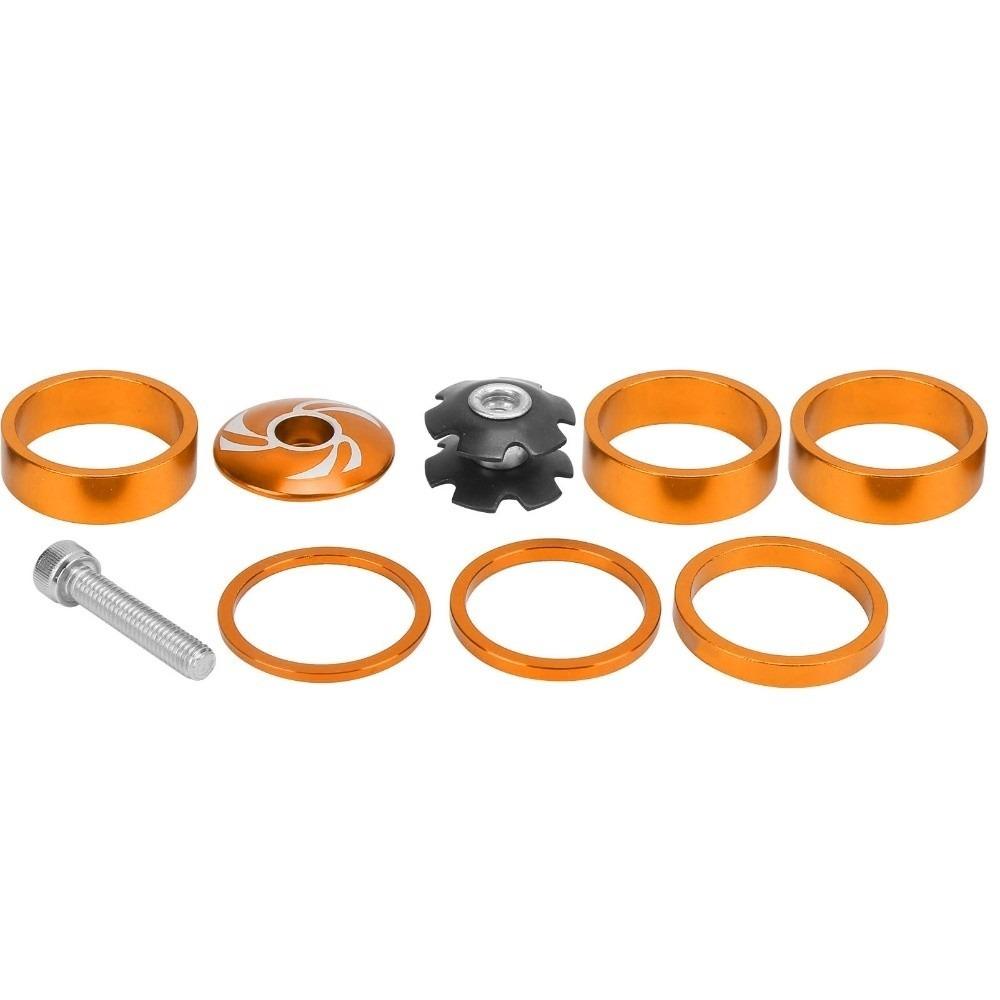 9Pcs Aluminium Alloy Bike Headset Spacer 28.6mm Easy Installation Bicycle Handlebar Stem Spacers Handlebar Stem Spacers