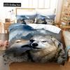 Microfiber Fabric Bedding Set Adults Duvet Cover Sets Kids,twin Full Queen Bedroom Set Tiger, Lion, Panda Housse De Couette