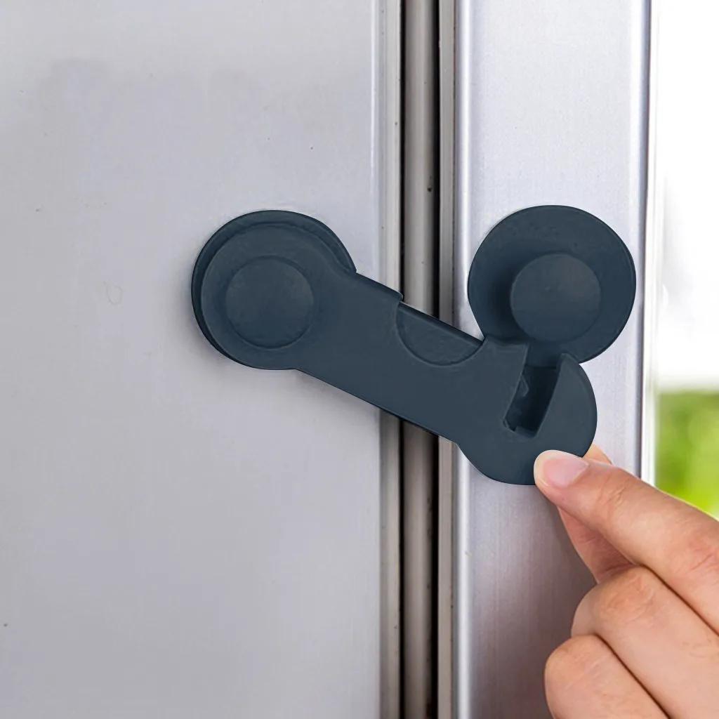 

1/2/5 шт. 2025 Новые пластиковые замки для шкафов Клейкие защелки для защиты от детей Многоцелевые 1pcs чёрный