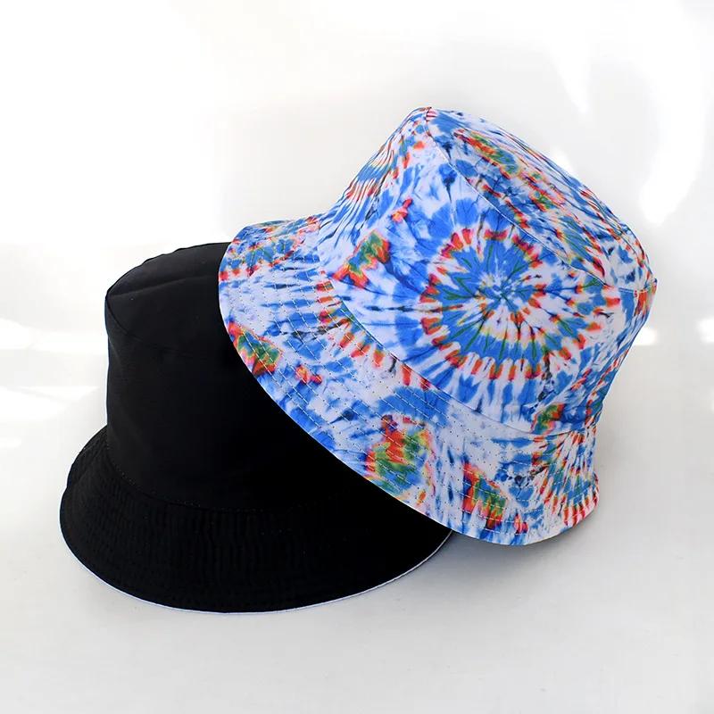 New Street Graffiti  Men's Bucket Hat Double-Sided Hip Hop   Outdoor Women Caps Beach Sun Protect Fishing Unisex Bonnet