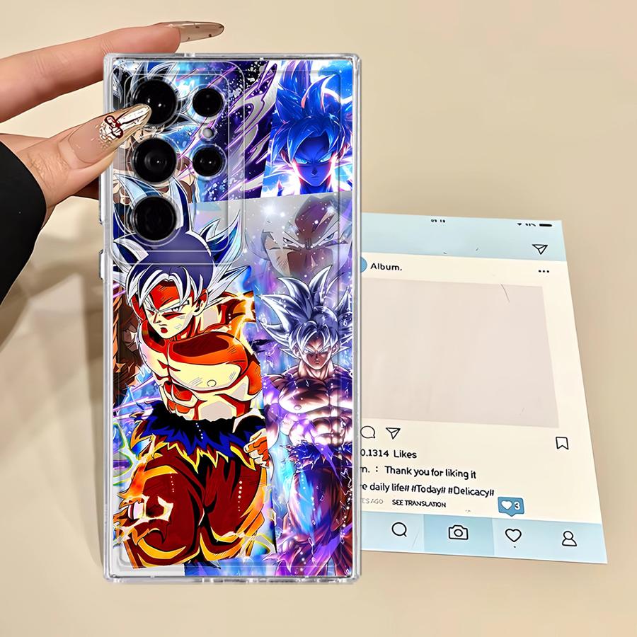 Pouzdro Dragon Ball Goku pro Samsung Galaxy S25 Edge S24 Note 20 Ultra 10 S21 S23 Ultra S20 Plus S26 S22 FE Kryt na telefon
