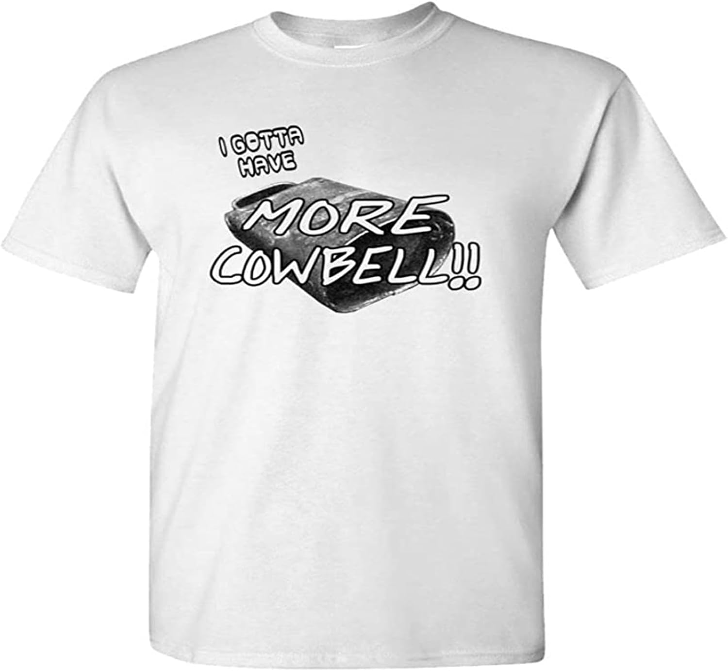 Needs More Cowbell Mens Cotton T Shirt White XS
