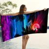 Tropical Beach Sunset Palm Trees Beach Towel, Thick Quick Dry Soft for Sunbathing Yoga