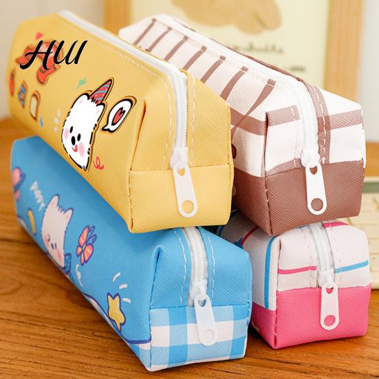 Cute Animal Pencil Pouch Puppy Case Large Capacity Cartoon Waterproof Students Stationery Bag for Pens Markers Back-to-School Gift
