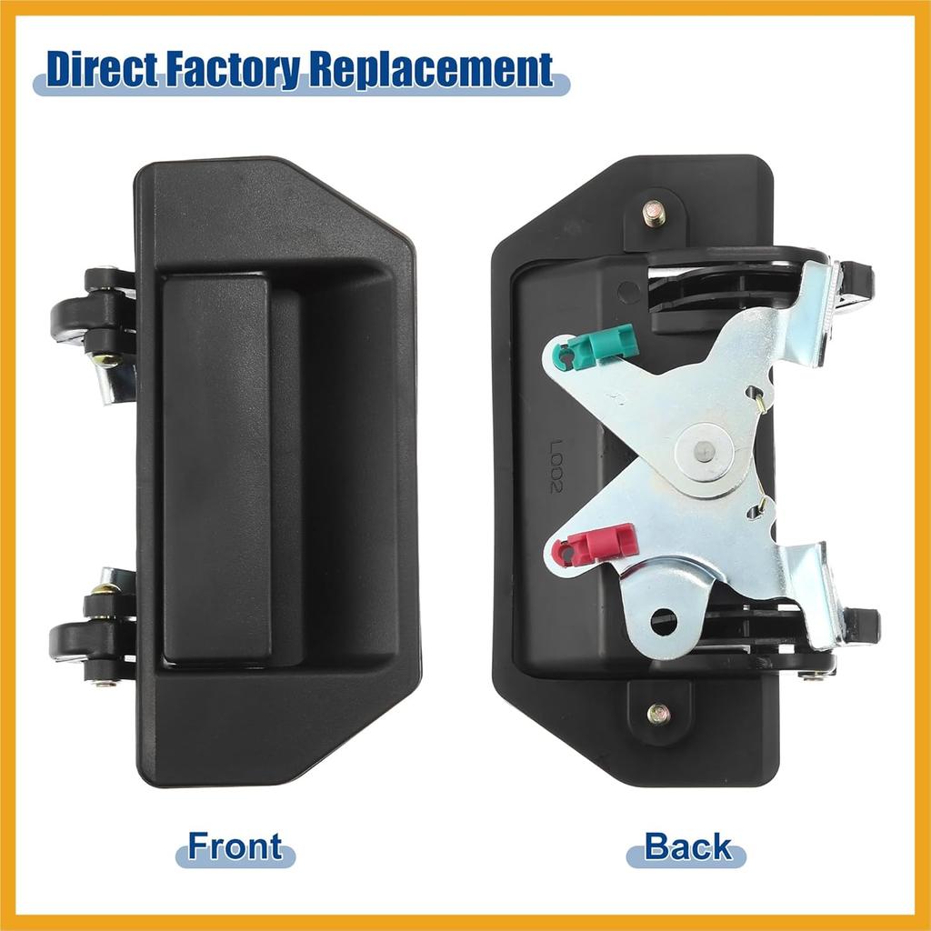 Tailgate Handle Rear Door Liftgate Latch Handle Fit for Nissan Frontier D21 - Pack of 1 Black Durable Material Replacement