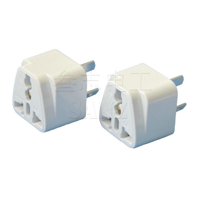 Pure Copper 3-Pin Grounded Universal Adapter for US, UK, EU To Australian Socket