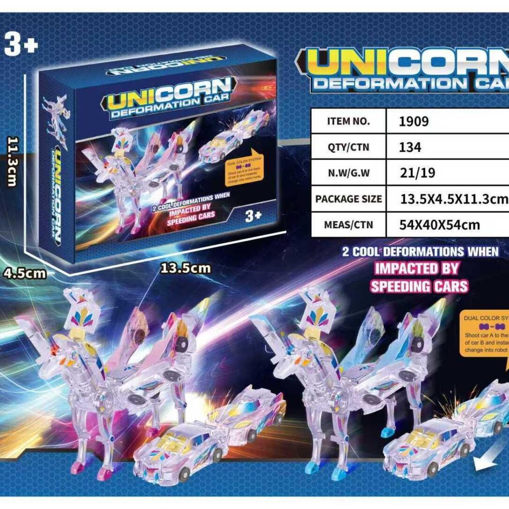 Genuine Kabo Silver Winged Dragon Two-Car Collision Deformation Toy