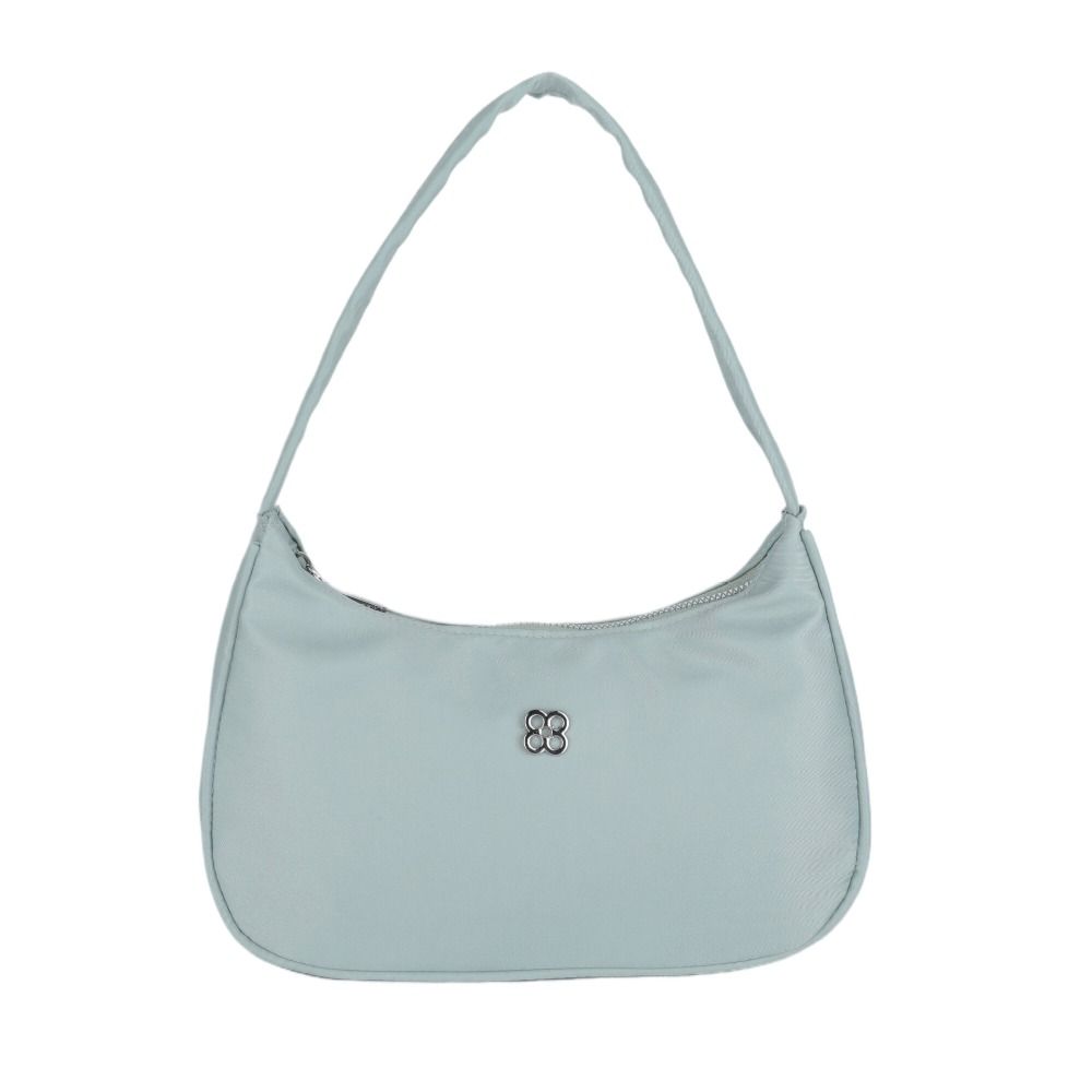 

Purse Nylon Underarm Bag Pure Color Handbag Portable Hobos Bag Girls зелёный