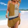 Abito da Spiaggia da Donna Mini Abito Stampa Casual Moderno Senza Maniche Vestibilità Larga Esterno Quotidiano Estate