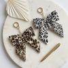 Zinc Zinc Zinc Alloy Bow Bag Charm Fabric Keyring Accessory Cute Style Leopard Print Keychain Car Keys