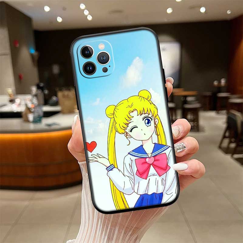 UP44 S-Sailors M-Moon Hülle für Samsung Galaxy M06 M15 M16 M35 M55 M56 A36 A42 A50 A50S A51 A52 A32 A33 A05 A05S A06 A16 A20