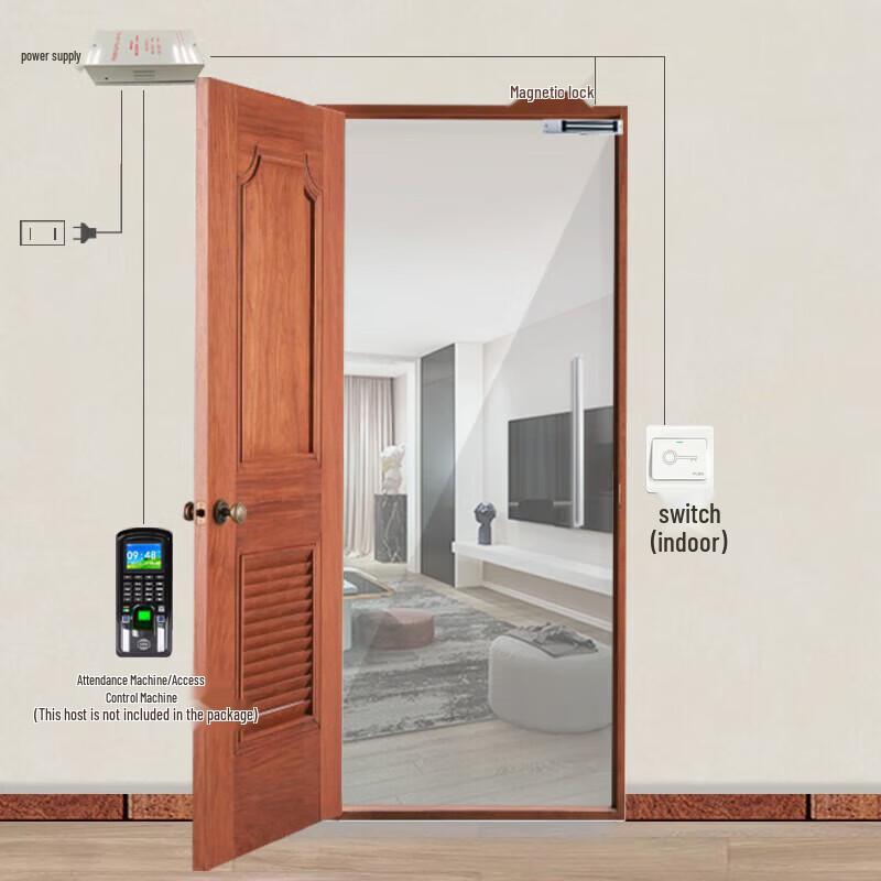 Realand S02TC Single Door Magnetic Lock Access Control Kit CN Plug (adapter Included)