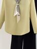Women's Satin Long Sleeve Ribbon Shirt - French Chic 2025 Autumn Collection