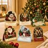 DIY Diamond-Painted Paper Christmas/Angel/Castle Pattern Greeting Cards and Postcards, Christmas Gifts