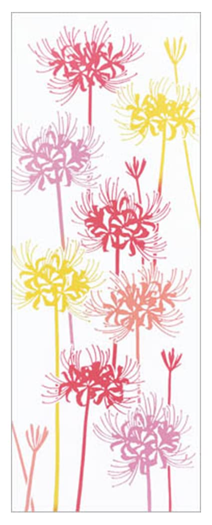 

Tenugui Hand Made in Red Spider 37 x 90cm [Rinenzome] Towel, Chū-sen (Dyed Print), 100% Cotton, Japan, Lily, Approx.