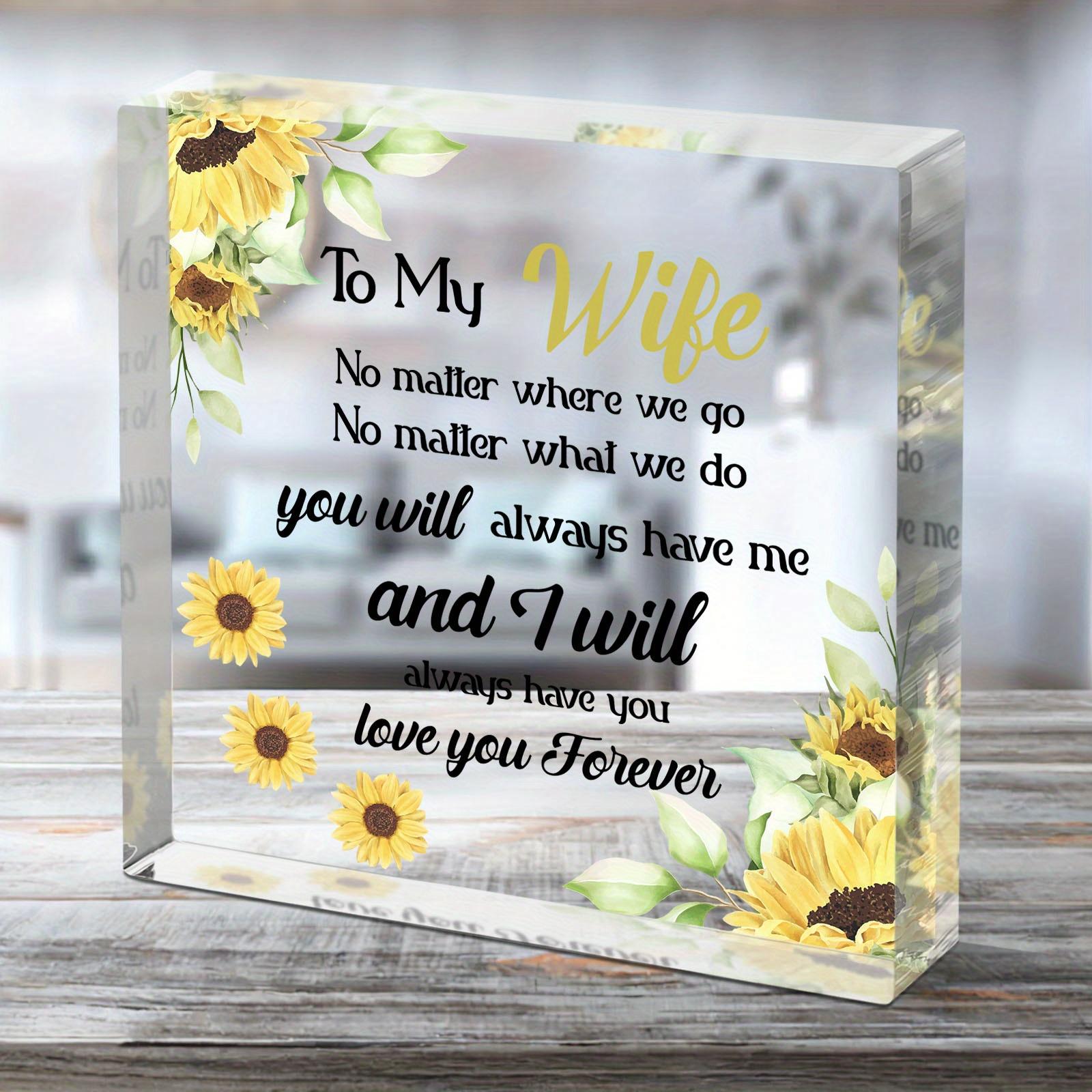 Подсолнухи для твоей жены - Напоминание о том, что я всегда рядом с тобой, где бы ты ни была и что бы ни делала - Трогательный подарок на Рождество 10*10cm