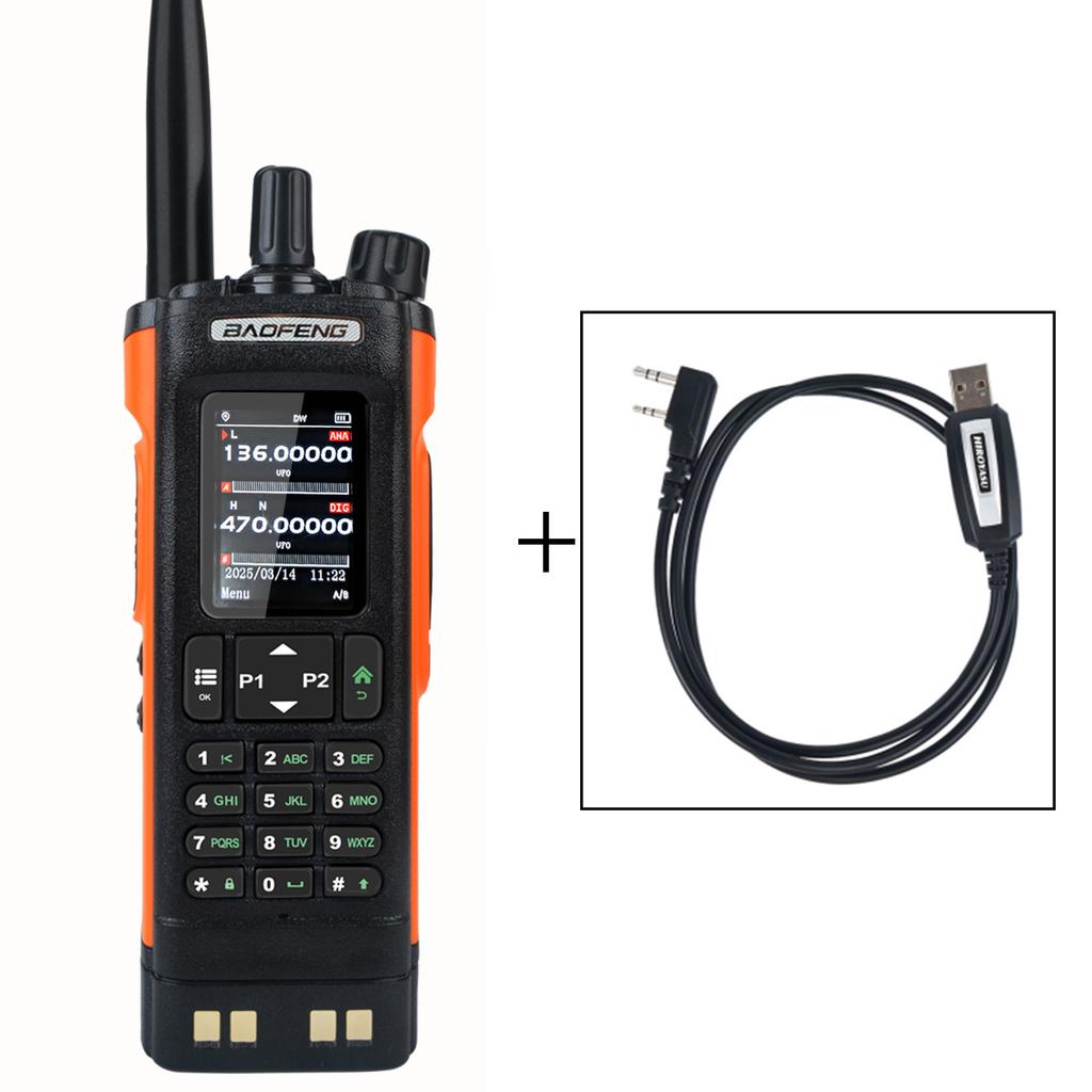 Baofeng DM-32 GPS DMR DIgital APRS Walkie Talkie AES256 Encryption 8W Air Band FM 2M 70CM GMRS Dual Band Radio DM-32UV