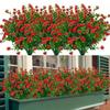 3 Bündel Mehrfarbige Künstliche Blumen Plastik 34cm Realistische Simulation Florale Sträuße Eukalyptus Kamelie Rose