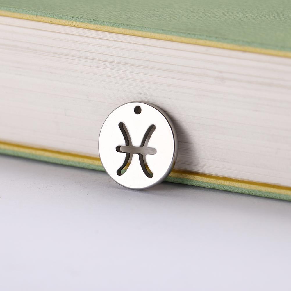 Zodiac Floating Charm for Jewelry Making Stainless Steel Aries Pisces Gemini Aquarius Cancer Twelve Constellation Pendant