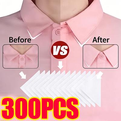 Collar Stickers Collar Triangles Patch PVC Self-adhesive Removable Collar Shaper For Shirt T-shirt Sweater Shaper
