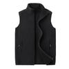 Men's Autumn & Winter Double-Sided Fleece Vest - Stand-Up Collar, Thickened, Warm, Sporty & Casual Style.