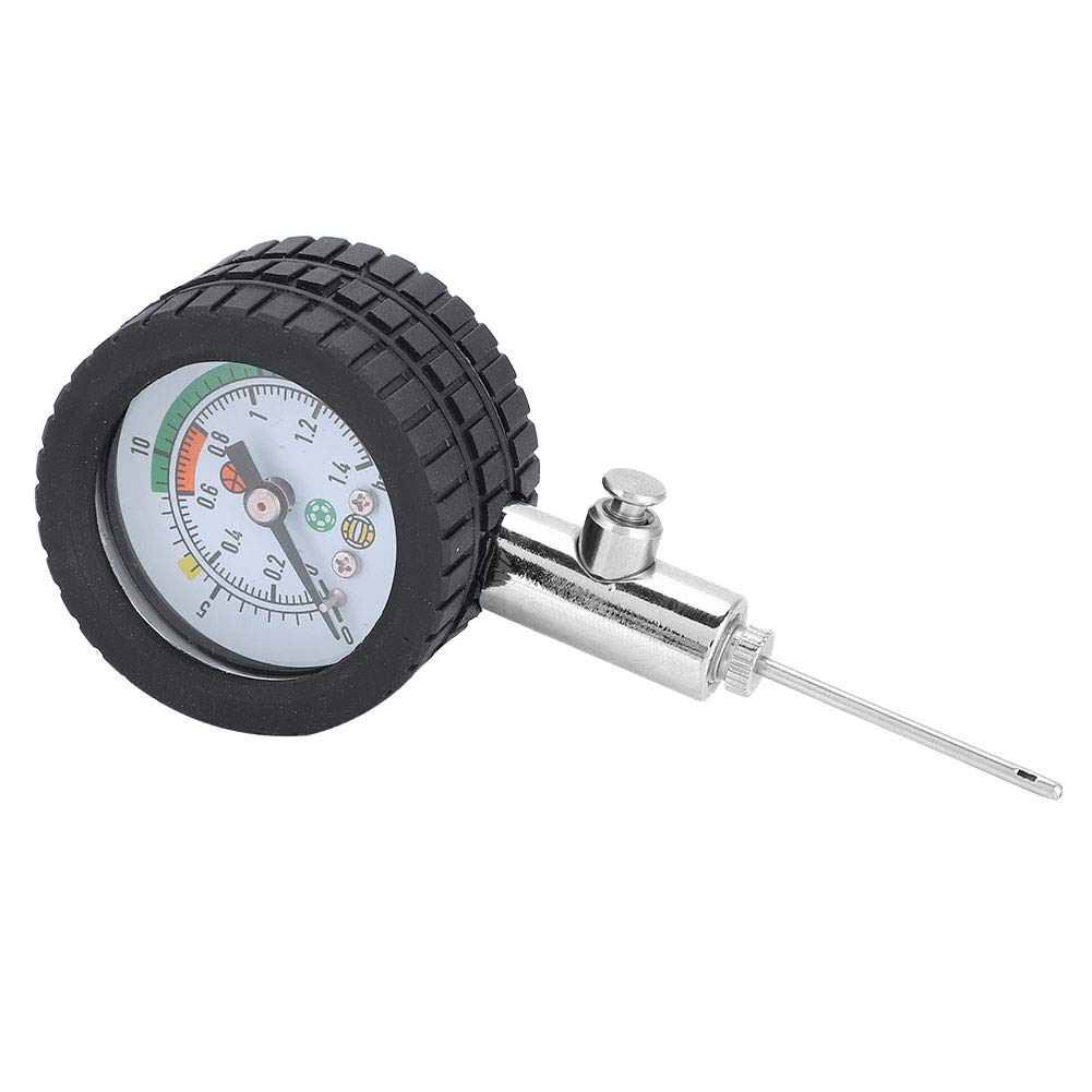 [] 0-20 psi pressure gauge, stainless steel air pressure gauge, for professional competition in soccer volleyball basketball