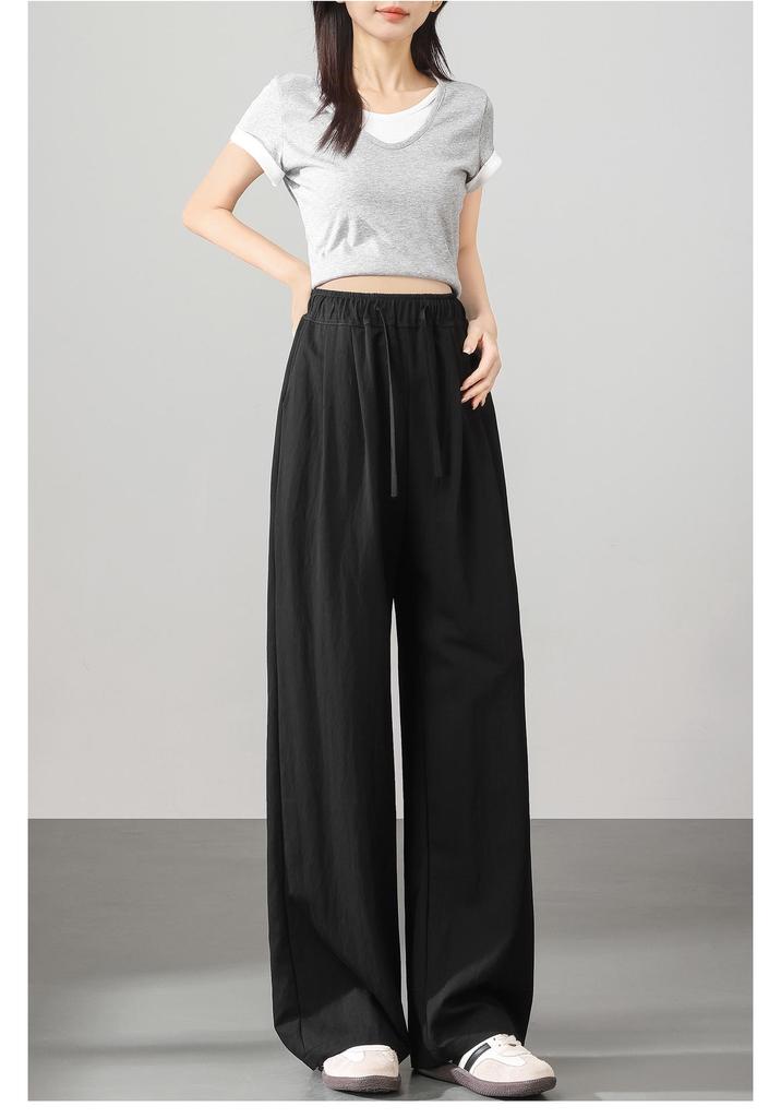 Maternity Wide-Leg Pants - Spring/Summer 2026 Style, Lightweight, No-Tight Belly Design, Long Trousers