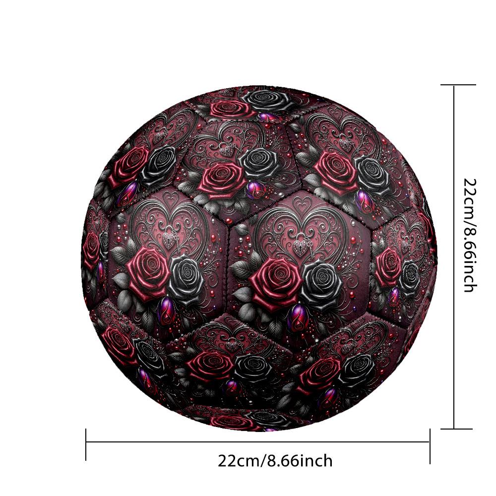 1pc Heart Roses Size 5 Soccer Ball Professional Match Training Football Indoor &Outdoor Sports Ball Training Ball Lightweight Durable Y20