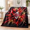 AC Milan Printed Flannel Blanket Warm Comfort Bed Throw For Indoor Home Decoration