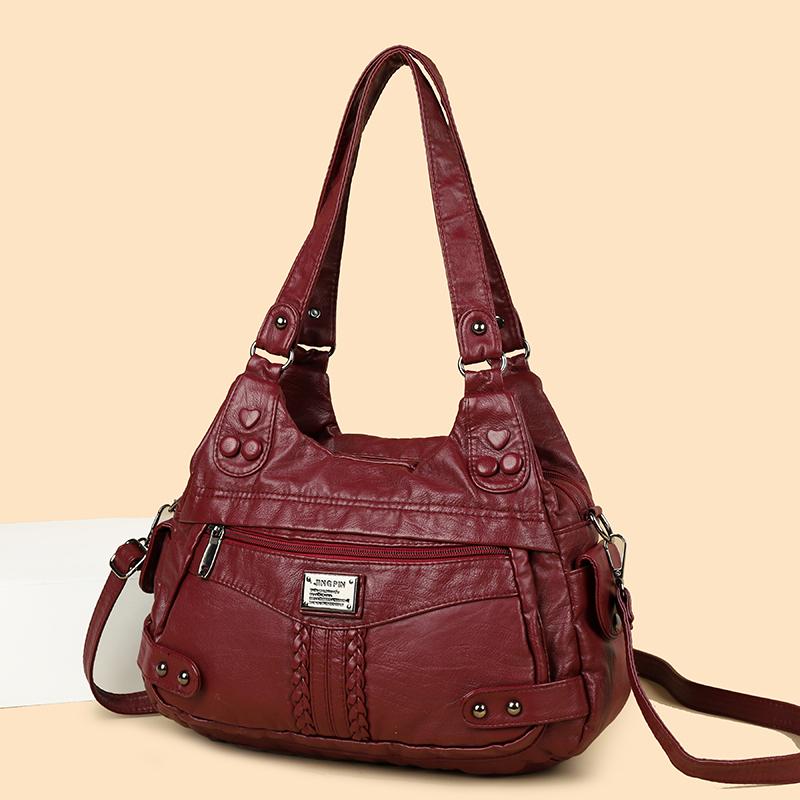 Tragetasche Damen Schultertasche Umhängetasche Vintage Große Kapazität Handtasche