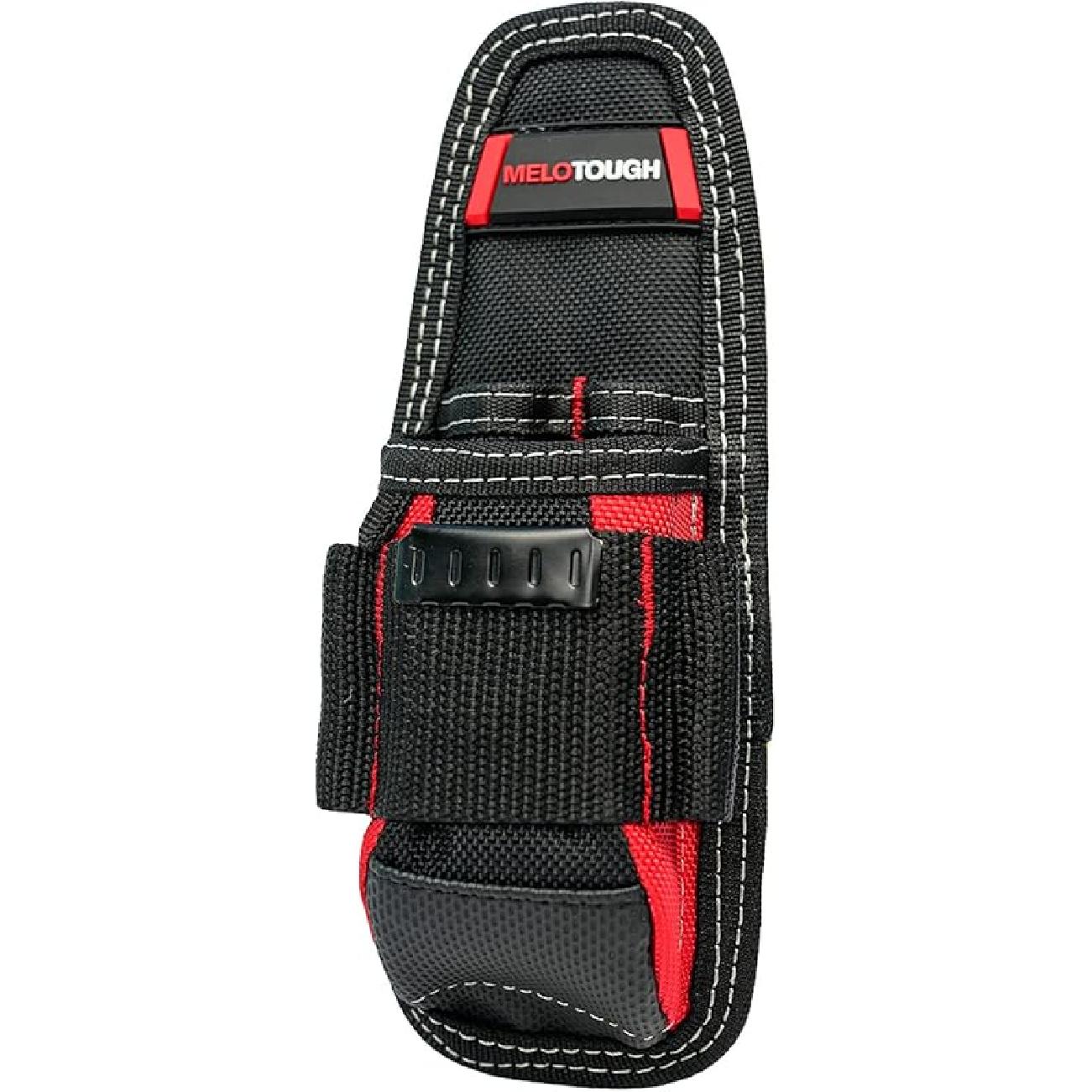 MELOTOUGH Small Tool Pouch Electrican Clip on Tool Pouch,Tool Belt Pouch with Belt Holster Mini Electrican Tool Holder with Sanp Clip 6 Pockets