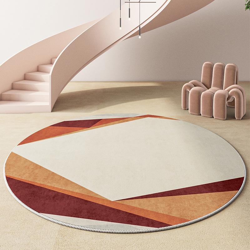 Modern Light Luxury Round Rugs and Carpets for Home Living Room Decoration Teenager Bedroom Decor Carpet Sofa Area Rug Floor Mat