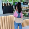 Trendy Korean Inspired Winter Plaid Children's Shoulder Bag Waterproof Lightweight Features