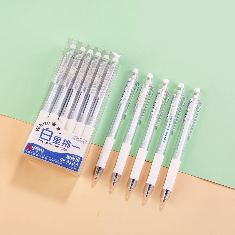 Black, Blue, Red Erasable Click Gel Pen 0.5mm – Momele Student Edition 1 box of 12 pens
