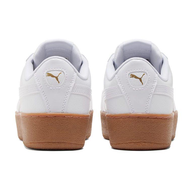 Puma Vikky Platform Anti-Friction Durable Lightweight Low-Top Sneakers Women Sneakers White 384643-03